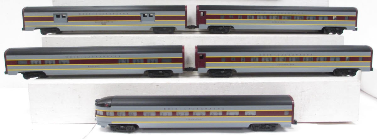 Weaver O Gauge Erie Lackawanna Aluminum 5-Car Passenger Set - 3 Rail LN/Box