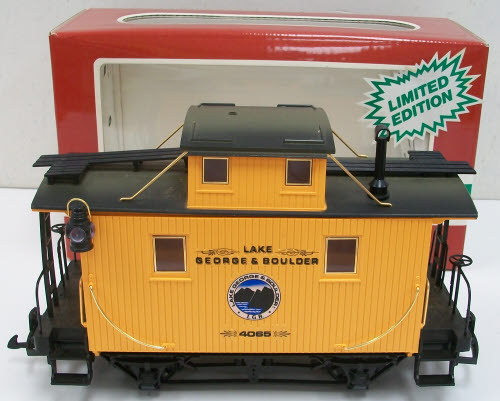 LGB 4065-L01 Lake George & Boulder Yellow Caboose LN/Box