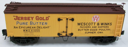 Atlas 8056-1 O Gauge 36' W&W New Jersey Wood Reefer Car (3 Rail) NIB