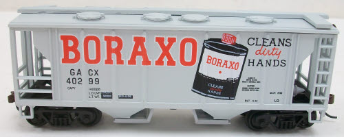 Roundhouse 01440 HO Scale 34' Boraxo/GACX 2-Bay Covered Hopper Road # 40299 Kit
