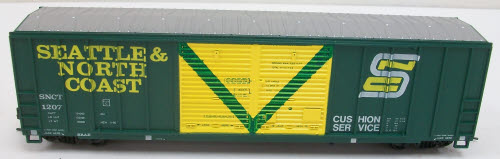 Roundhouse 1987 HO Seattle & North Coast 50' Double Door Boxcar # 1207 Kit