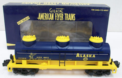 American Flyer 6-48412 S Gauge Alaska 3-Dome Tank Car #48412 NIB