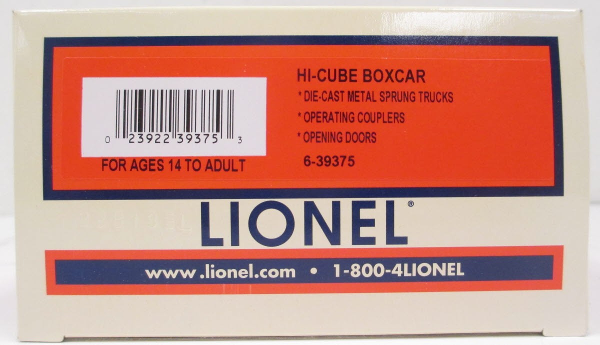 Lionel 6-39375 O Gauge PRR NS Heritage Hi-Cube Boxcar LN/Box