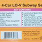 MTH 30-2758-1 O Metropolitan Work Train LO-V Subway Set w/PS 2.0 (Set of 4)