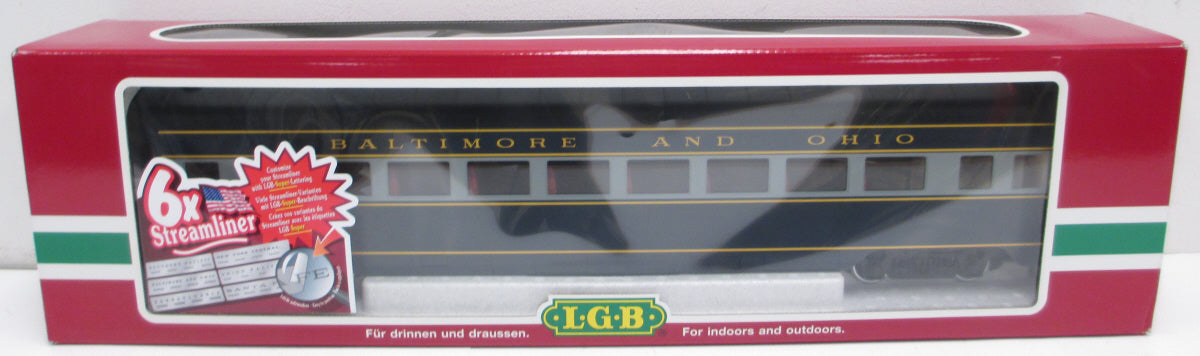 LGB 35570 Baltimore & Ohio Illuminated Passenger Car - Metal Wheels LN/Box