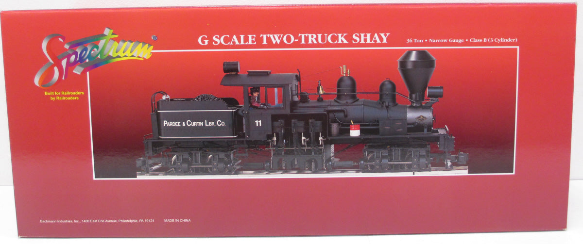 Bachmann 81196 G Pardee & Curtin Lumber Co. 2-Truck Shay Steam Locomotive #11 NIB
