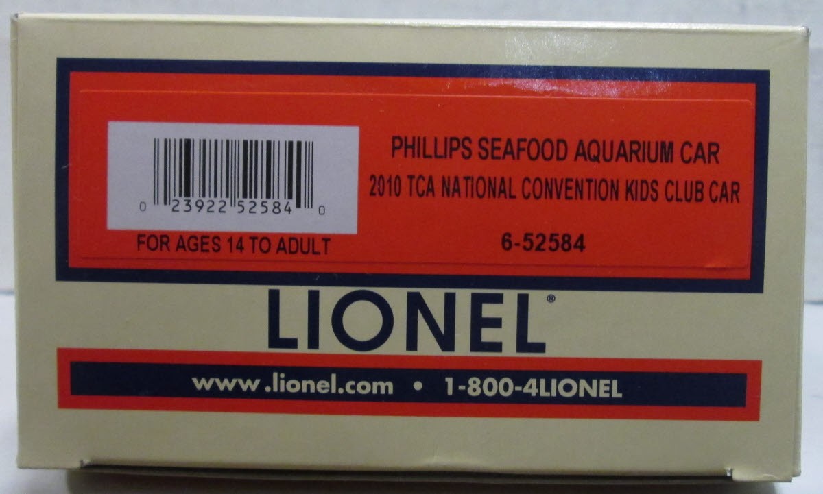 Lionel 6-52584 TCA Phillips Seafood Aquarium Car LN/Box
