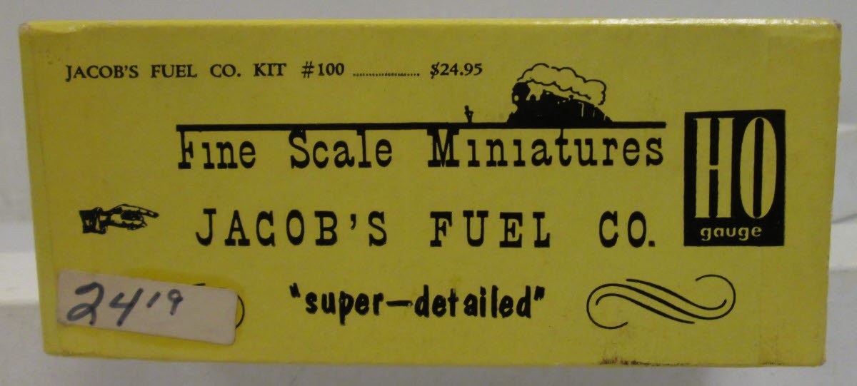 Fine Scale Miniatures 100 HO Scale Jacob's Fuel Company Building Kit EX/Box