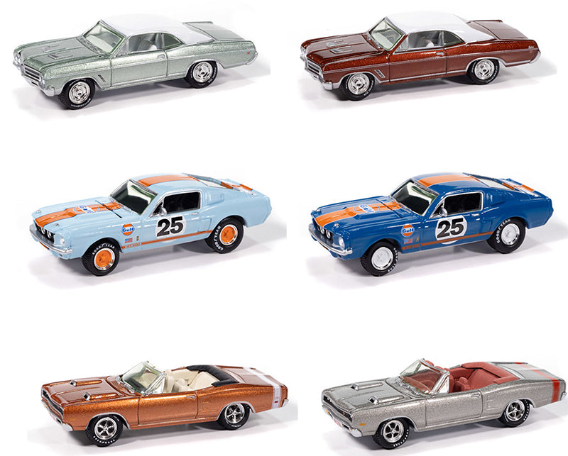 Johnny Lightning JLMC038-CASE 1:64 Muscle Cars 2025 Release R2 (Set of 6)