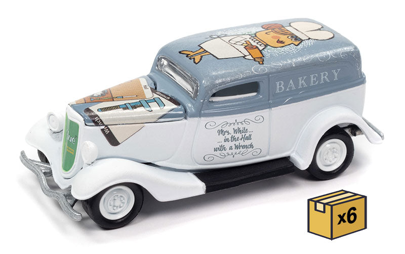 Johnny Lightning JLSP266-CASE 1:64 Vintage Clue - 1933 Ford Delivery (Set of 6)