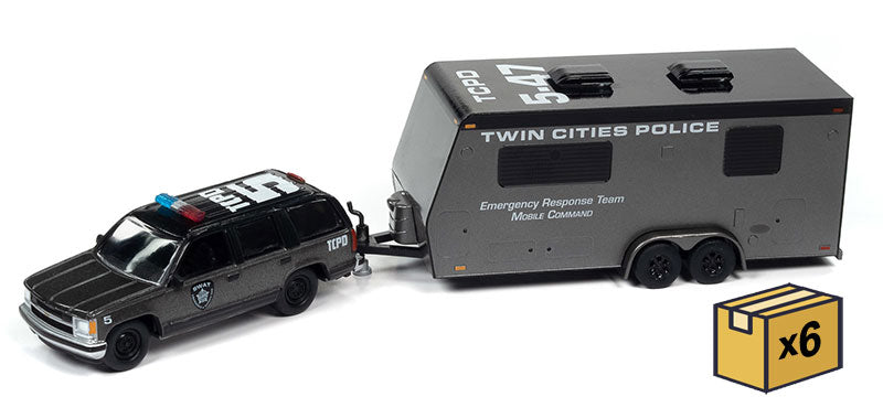 Johnny Lightning JLSP300-A-CASE 1:64 Police - 1997 Chevrolet Tahoe (Pack of 6)
