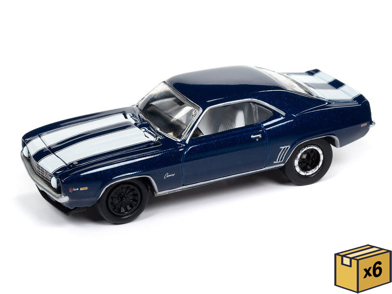 Johnny Lightning JLSP381-A-CASE 1:64 Metallic Blue 1969 Chevy Camaro Z28