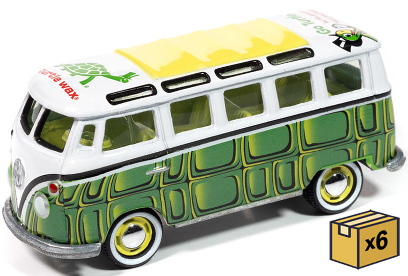 Johnny Lightning JLSP409-CASE 1:64 1965 VW 21 Window Samba Bus (Pack of 6)