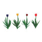 JTT Scenery Products 95514 O 1"Red/Pink/Yellow/Purple Tullip Flowers(Pack of 48)