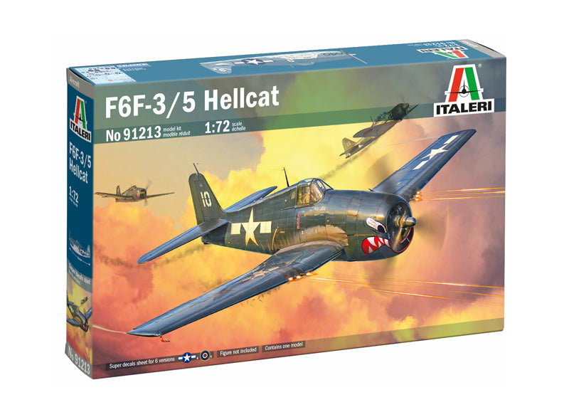 Italeri 91213 1:72 F6F-3/5 Hellcat Fighter Aircraft Plastic Model Kit