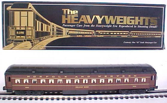 K-Line K1600 O Norfolk & Western "Island Rose" 18" Heavyweight Coach Car #1600 LN/Box