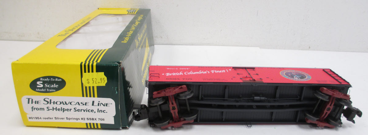 S-Helper 01954 S Gauge Silver Springs Reefer Car #708 LN/Box