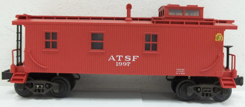 MTH 20-7703 O Gauge AT&SF Long Woodside Lighted Caboose #1997 NIB