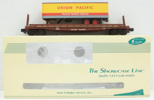 S-Helper 00184 O Gauge Union Pacific Flatcar With Union Pacific Trailer #15321 EX/Box