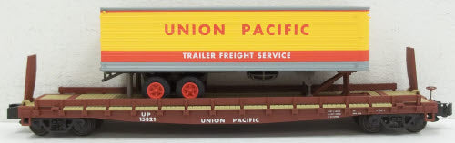 S-Helper 00184 O Gauge Union Pacific Flatcar With Union Pacific Trailer #15321 EX/Box