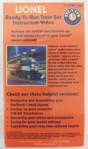 Lionel 73-4107-200 Ready To Run Train Set Instruction Video