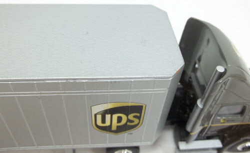 UPS 500716 1:64 Freight Tractor & Double Trailer All Metal 22 Inch Golden Wheel