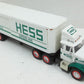 Hess 1987 Semi-Truck Gasoline Fuel Oils Toy Truck Bank W/Green Barrels