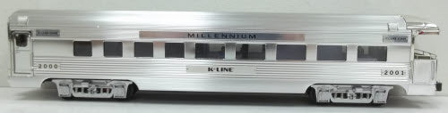 K-Line K4601 O Gauge Millennium Aluminum Passenger Car #2000/2001 LN/Box