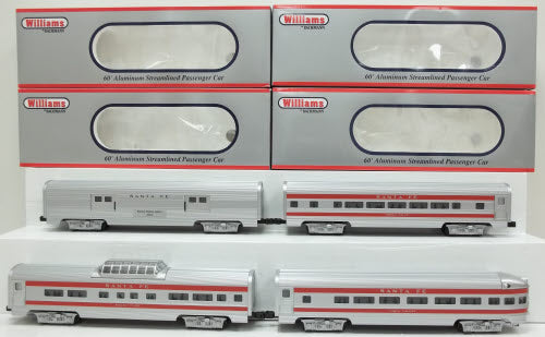 Williams 43098 O Santa Fe 60 Ft. Streamline Passenger 4-Car Set