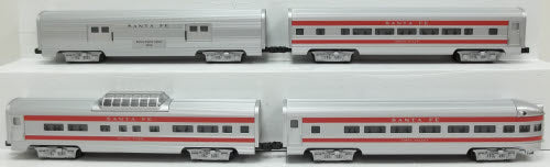 Williams 43098 O Santa Fe 60 Ft. Streamline Passenger 4-Car Set