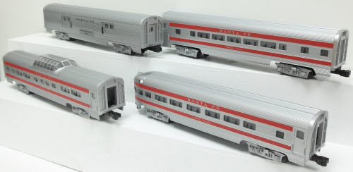 Williams 43098 O Santa Fe 60 Ft. Streamline Passenger 4-Car Set