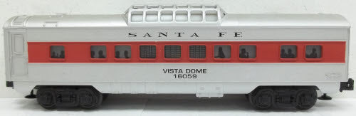Lionel 6-16059 O Gauge Santa Fe Illuminated Vista Dome Car LN