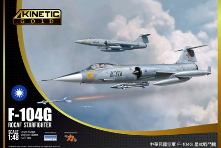 Kinetic 48077 1:48 Lockheed F-104G ROCAF Starfighter Military Aircraft Plane Kit
