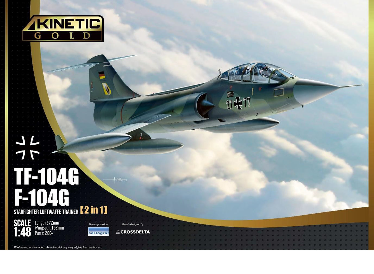 Kinetic 48089 1:48 TF-104G F-104G Luftwaffe Starfighter Military Plane Kit