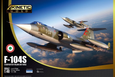 Kinetic 48093 1:48 F-104G/S ASA/M Starfighter Italian AF Military Plane Kit