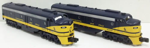 MTH 30-2998-1 O Chesapeake & Ohio E-8 AA Diesel Engine Set w/PS 2.0 #4004/4005 NIB