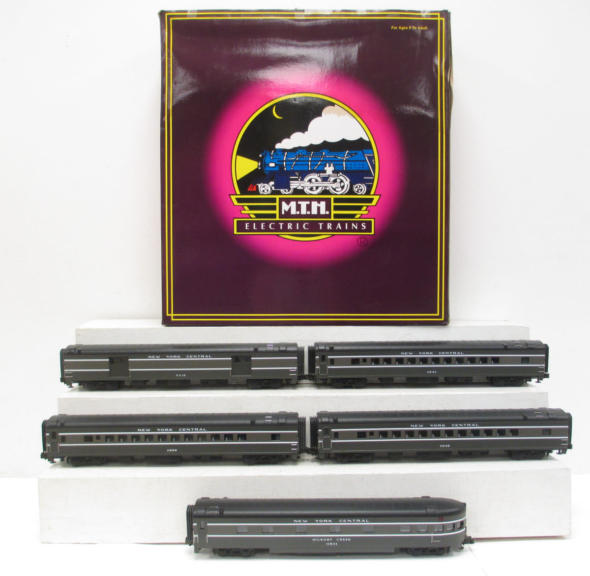 MTH 20-6516 O New York Central 70' Streamlined Passenger Car Set (Set of 5) LN/Box