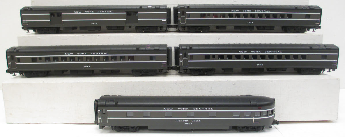 MTH 20-6516 O New York Central 70' Streamlined Passenger Car Set (Set of 5) LN/Box