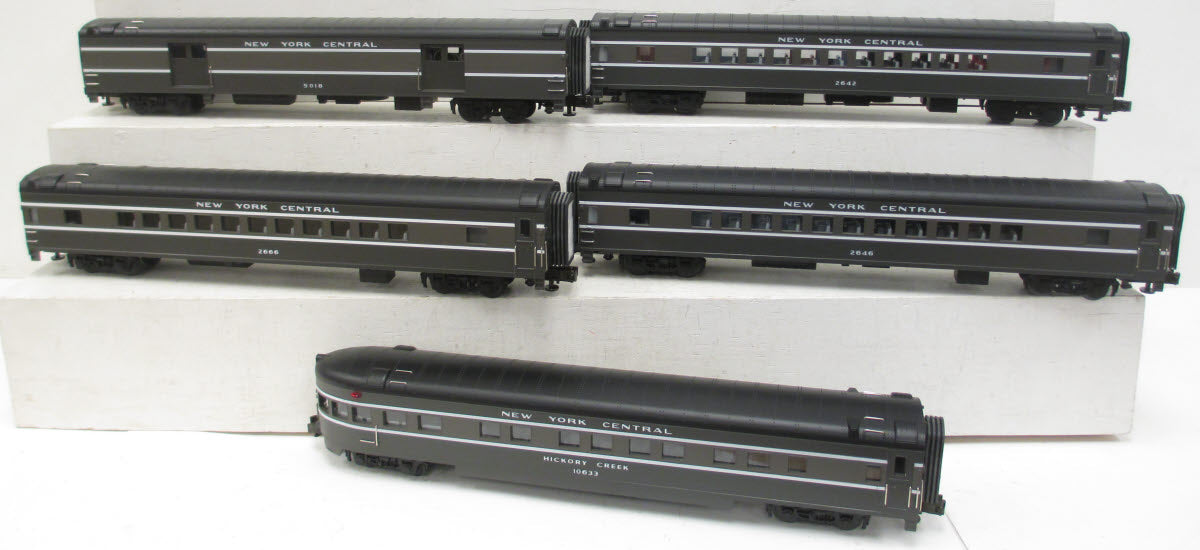 MTH 20-6516 O New York Central 70' Streamlined Passenger Car Set (Set of 5) LN/Box