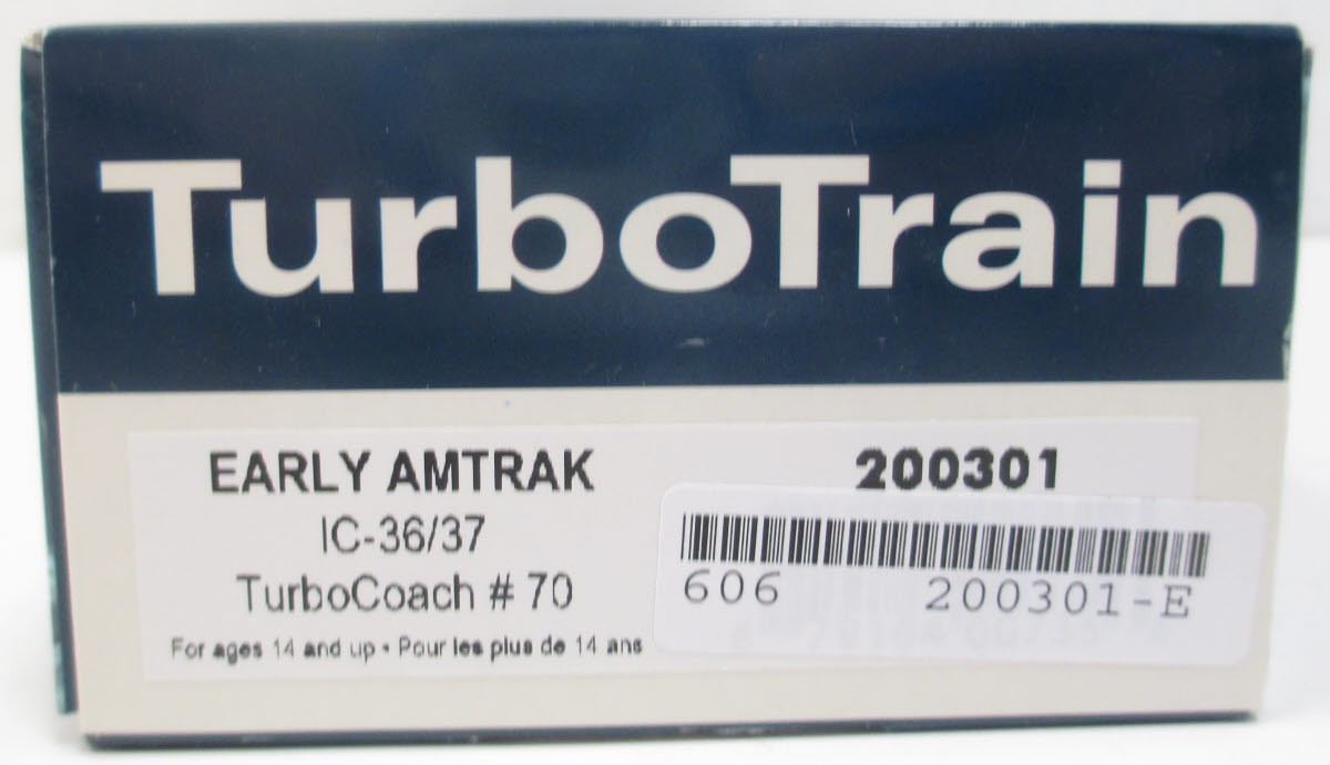 Rapido Trains 200301 HO Amtrak TurboCoach IC-36/37 Passenger Coach #70