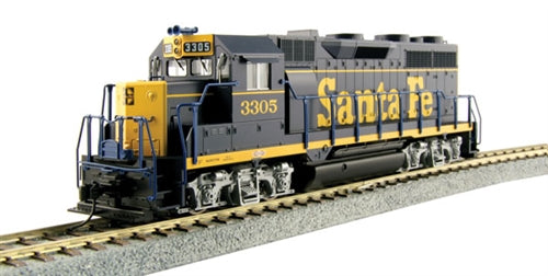 Kato 37-3022 HO Santa Fe Dress Blue EMD GP35 Phase Ia Diesel Locomotive #3305