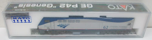 Kato 176-6004 N Scale Amtrak Phase V P42 Diesel Locomotive #62 LN/Box