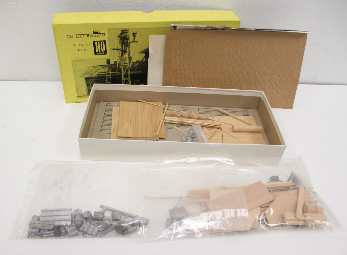 Fine Scale Miniatures 115 HO Scale Coal and Sand Shed Laser-Cut Kit