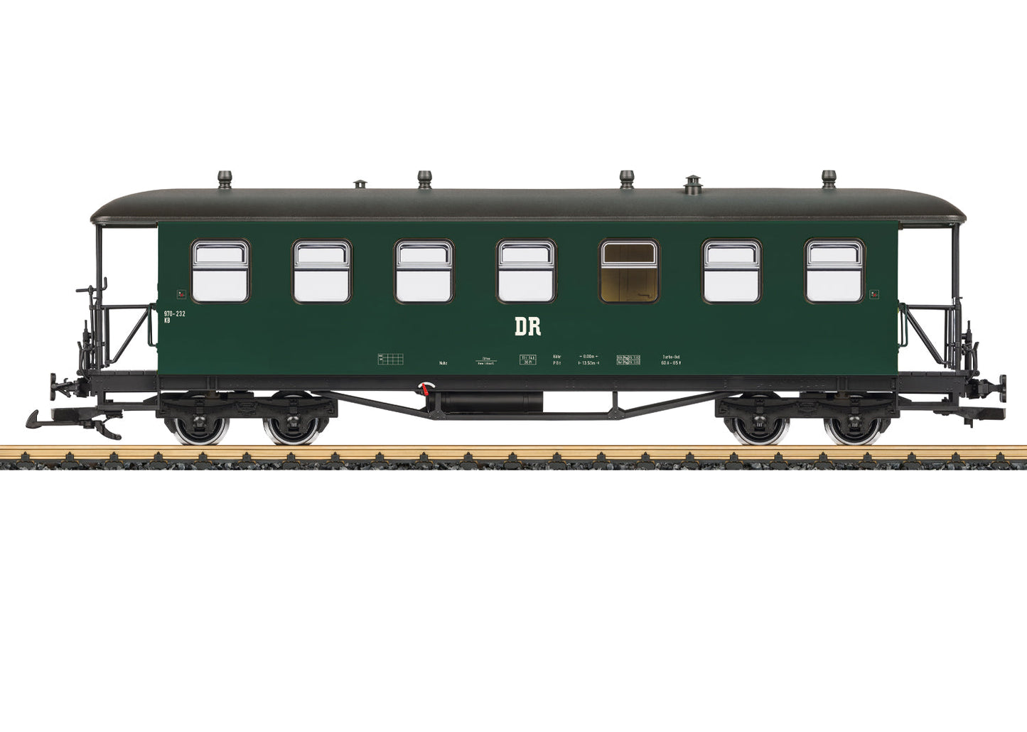 LGB 36372 G German State Railroad DR Era IV Type KB 2nd Class Coach