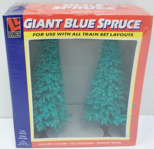 Life Like 1010 HO / O / N & S Scale 5.25" Giant Blue Spruce Trees (Box of 2)