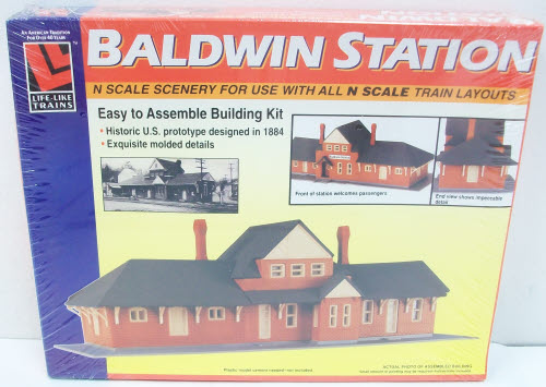 Life Like 7442 N Scale Baldwin Station Building Kit