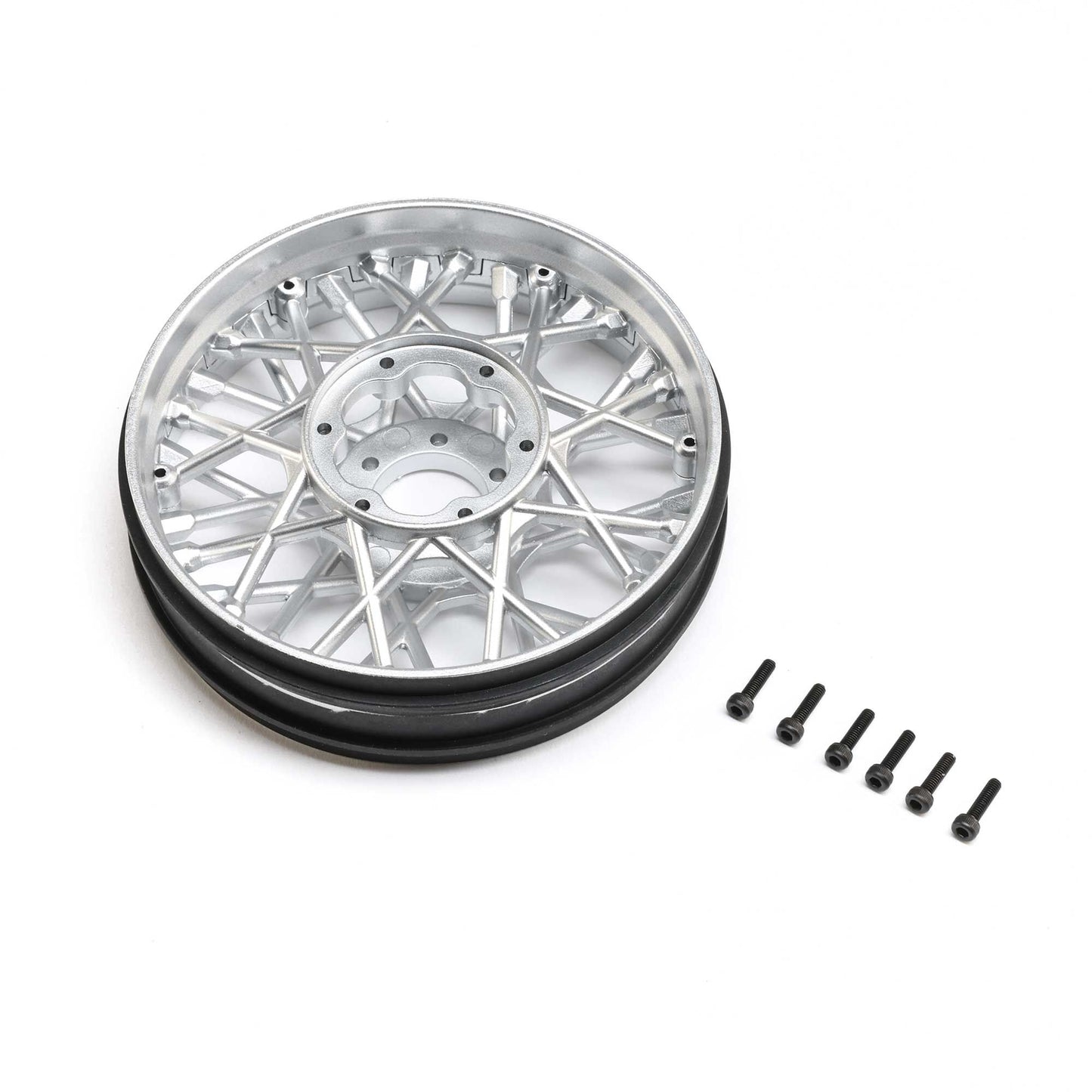 Losi LOS-2294 1:4 Promoto-SM Satin Chrome Front Wheel Set