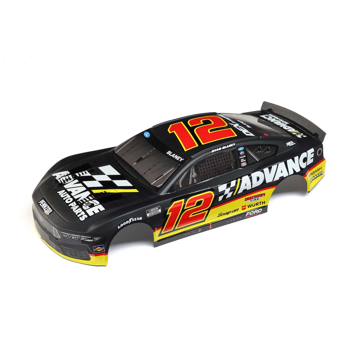 Losi LOS-2791 1:12 NASCAR GROM Ryan Blaney #12 Advance Auto 2025 Body