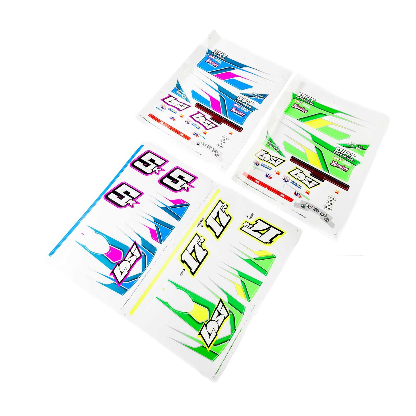 Losi LOS-4256 1:5 22S DLM Blue, Green Graphics Set