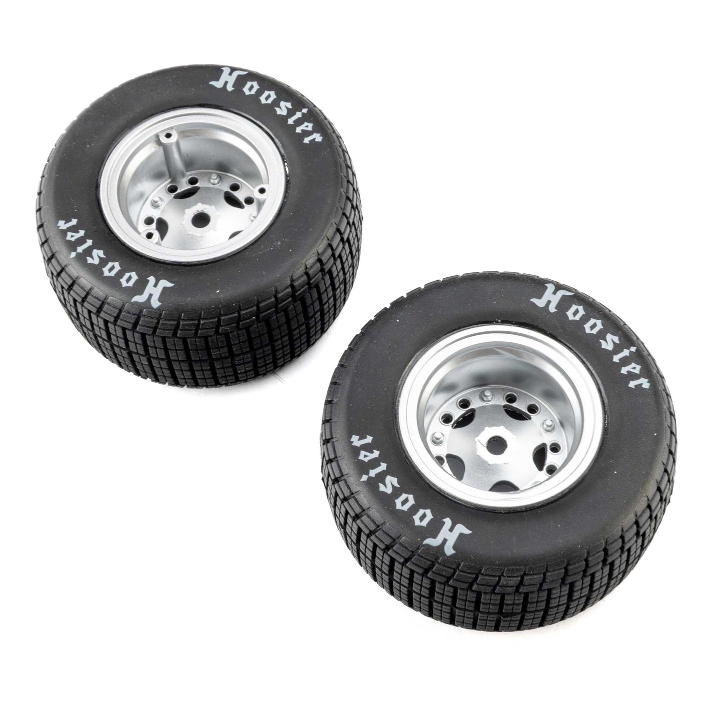 Losi LOS-4641 1:5 Soft Mounted Hoosier Tires, Satin Aluminum (Pack of 2)